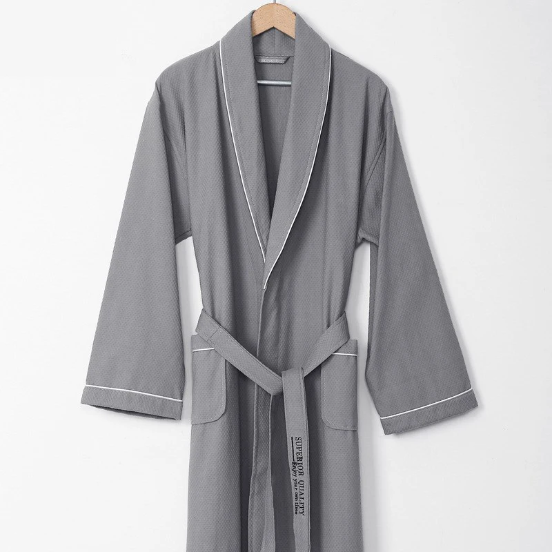 Халат вафельный из 100% хлопка для влюбленных мягкий халат мужчин и женщин
