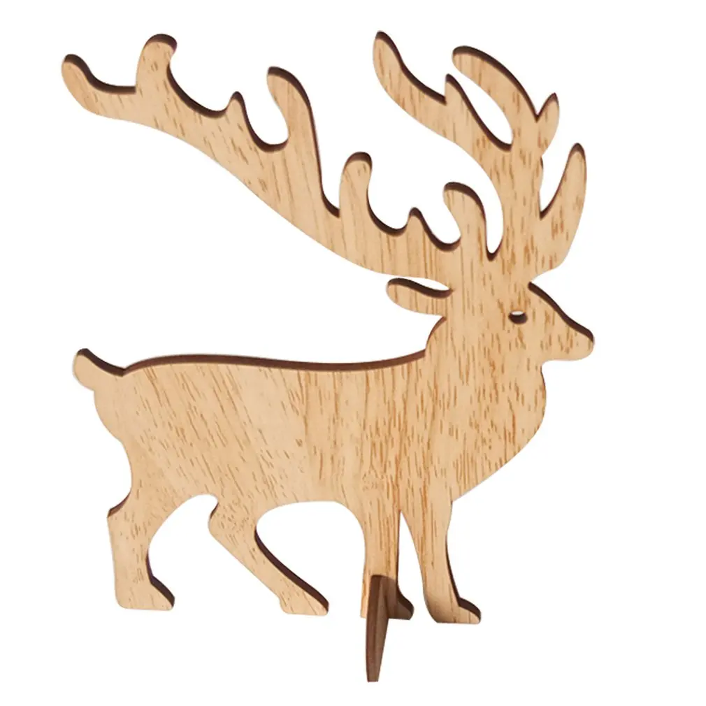 Сделай Сам олень деревянная новогодняя елка ремесло Рождественское украшение