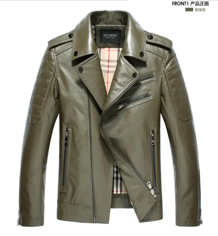 Европейская и американская Мужская искусственная кожа овечья тонкая кожаная