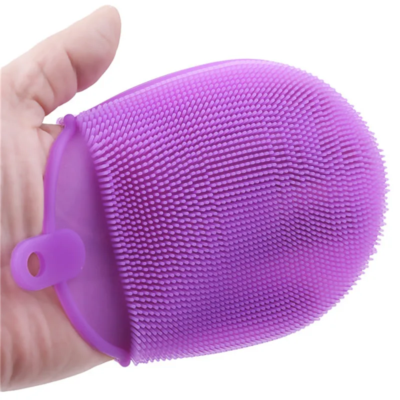 Multifunction Silicone Bath Shower Body Washing Scrubbing Towel Cloth Face Wash Cleaning Tool Pad Exfoliating Brushes | Дом и сад