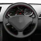 Обувь черного цвета из натуральной кожи чехол рулевого колеса автомобиля для Peugeot 207 Expert партнер Citroen Berlingo Jumpy Fiat Scudo Toyota проаки