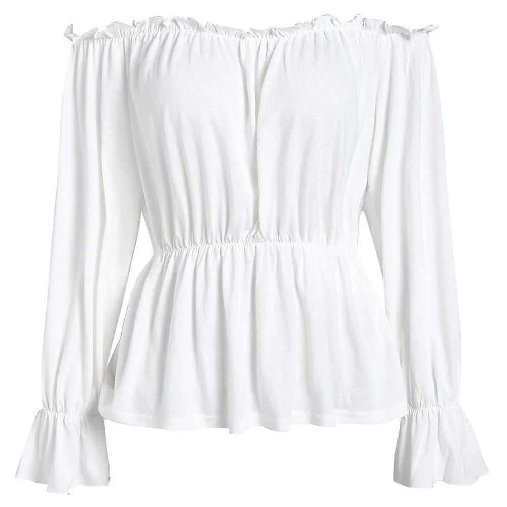 Женская длинная туника с оборками ROSEGAL винтажная Готическая блузка открытыми