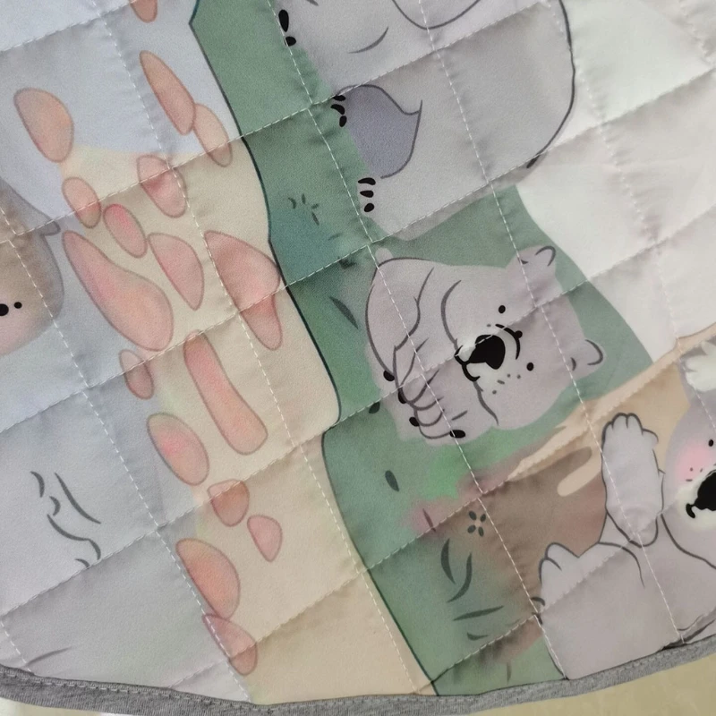 

Baby Play Cushion Mat Crawling Carpet Kids Room Floor Rug Round Cartoon Animal Forest Printed Game Pad Playmat Children