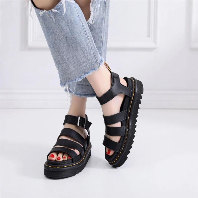 

High Quality Summer Platform Shoes Woman Fashion Buckle Platform Sandals Women Casual Open Toe Gladiator Sandals sandalias mujer