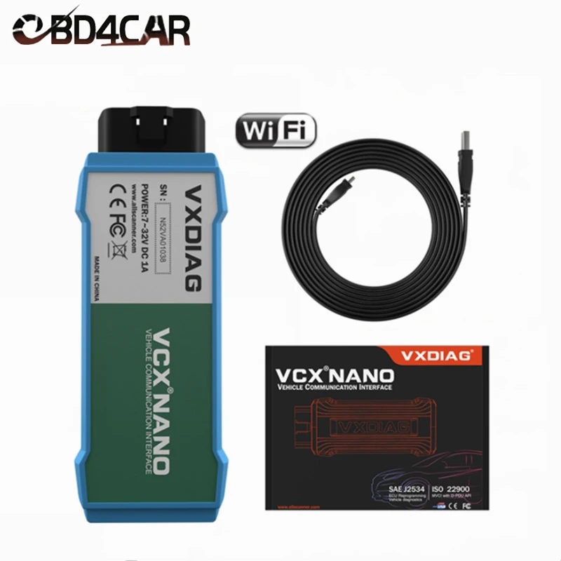 Оригинальный Автомобильный диагностический инструмент VXDIAG VCX NANO OBD2 для