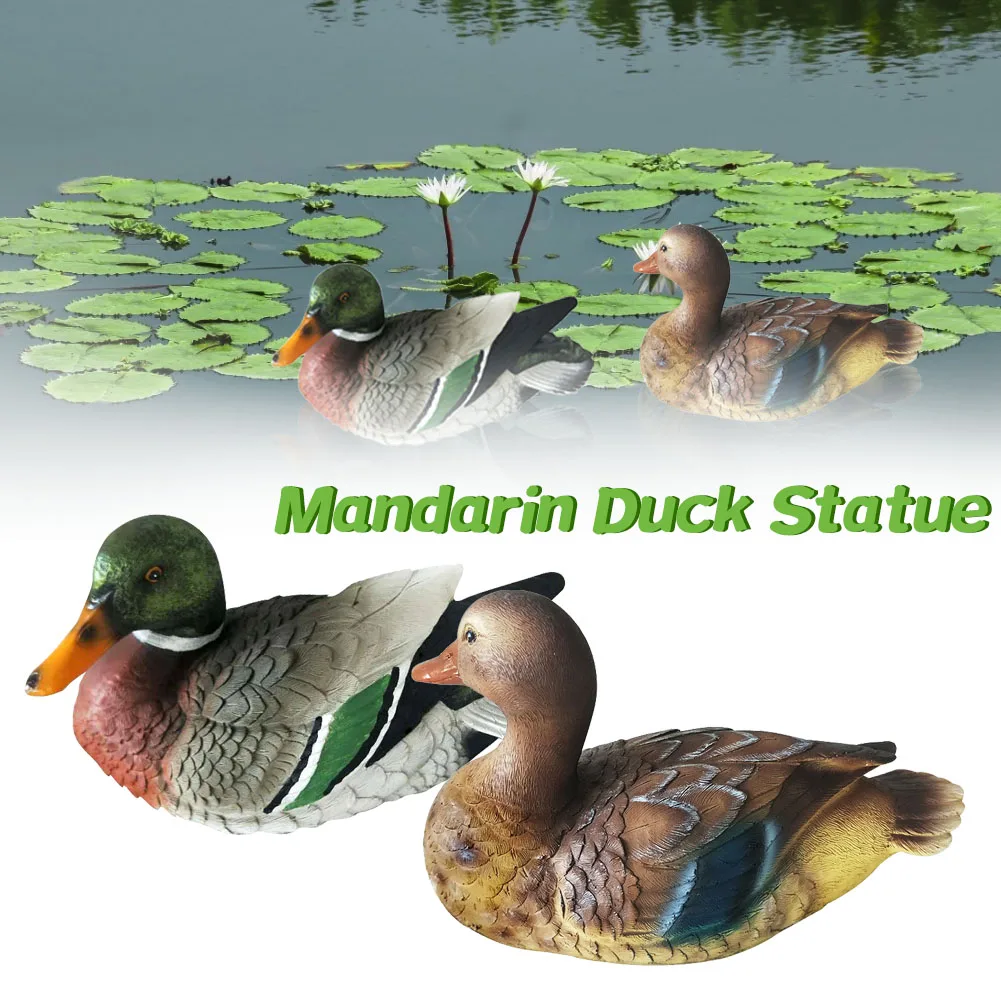 

Mandarin Duck Statue Resin Duck Sculpture Pond Ornament For Home Pond Pool Garden Modern Animal Statue Garden Supplies Wholesale