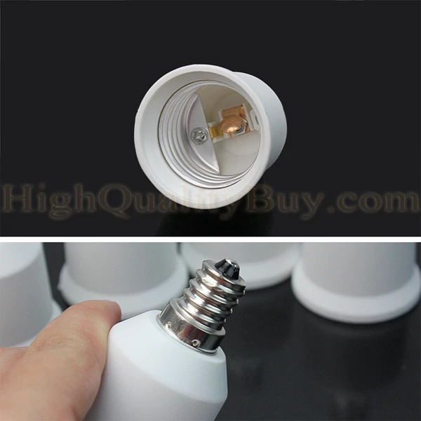 

New 5 Pcs E12 to E27 Base Chandelier LED Light Bulb Lamp Adapter Holder Socket Converter 5.5 cm Height White