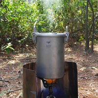 keith 900ml titanium cooking pot outdoor camping hiking picnic rice cooker tableware cookware portable sauce pot ti6300