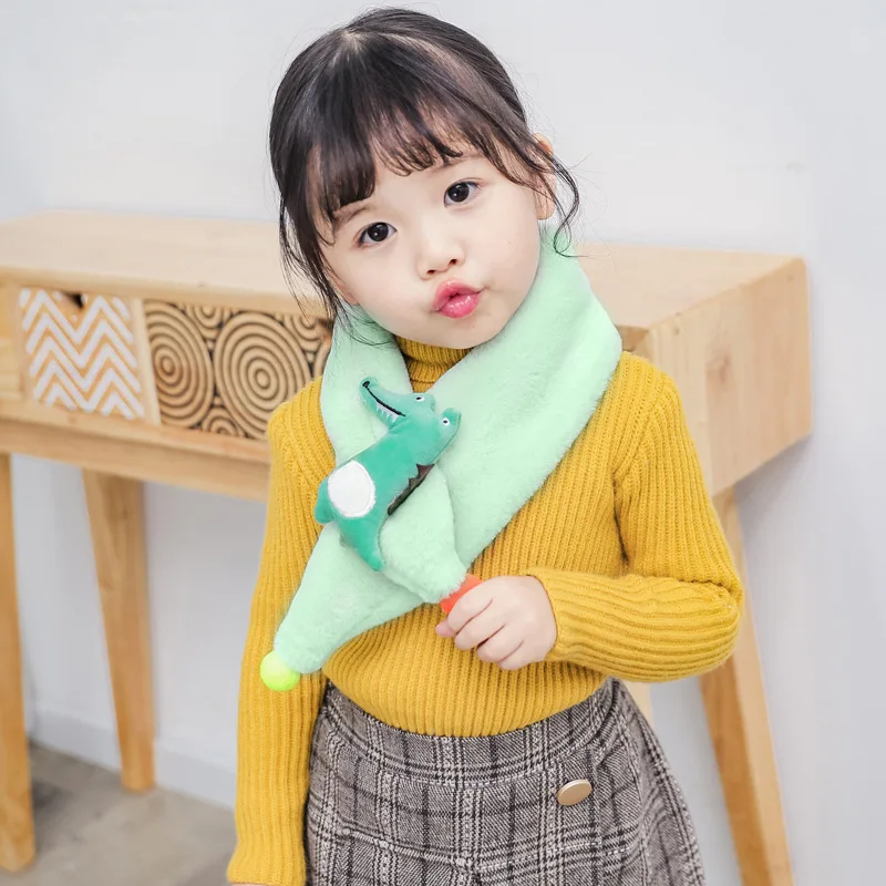 Детский шарф однотонные Мультяшные аксессуары Корейская серия Осень-Зима