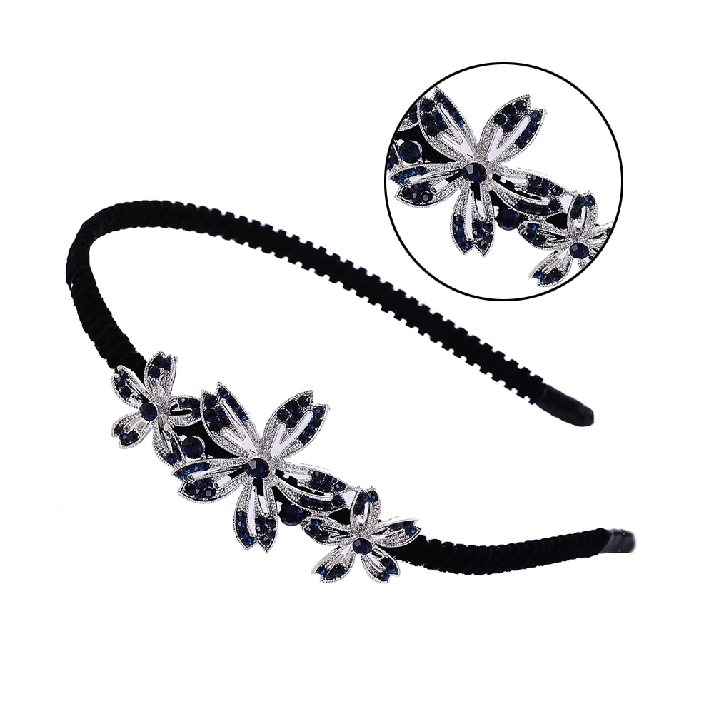 С кристаллами с цветами из страз повязки на голову женские свадебные Корона