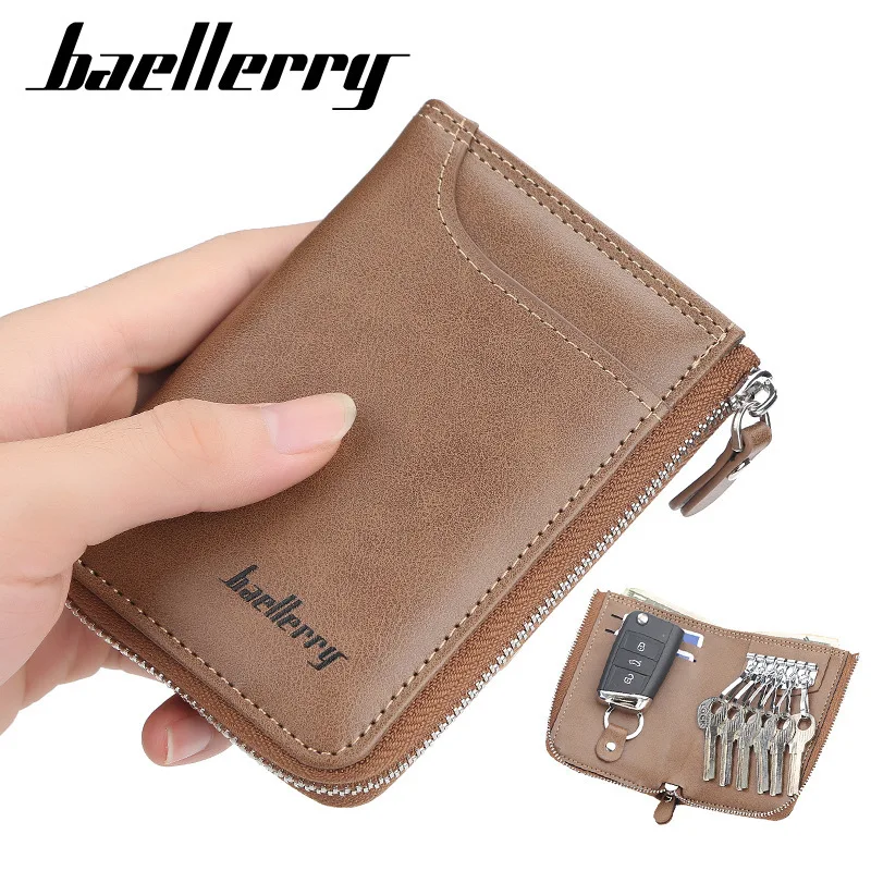 

New Designer Men Key Wallet Bag Vintage Key Holder Short Wallet Luxury Card Case Purse Casual Keychain Pouch Women Housekeepers