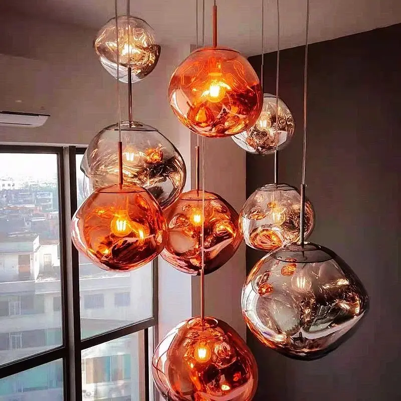 

Modern creative loft Europe glass pendant light LED E27 with 3 colors for bedroom/restaurant/living room/dining room/cafe/hotel