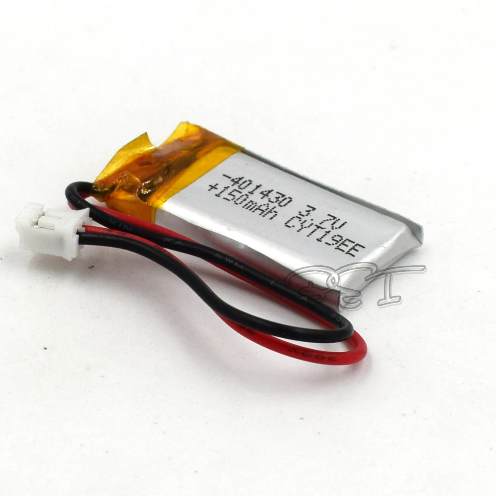 3 7 V 401430 150mAh с вилкой перезаряжаемый литий полимерный ионный аккумулятор для