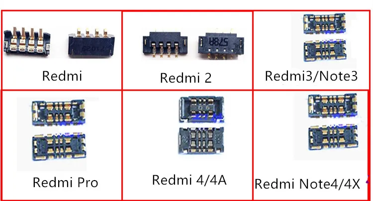 Разъем FPC держатель батареи клип контакт на плате для Xiaomi 1S 2 2S 3 4 4C 4i 4S 5 Note Redmi 2A Pro