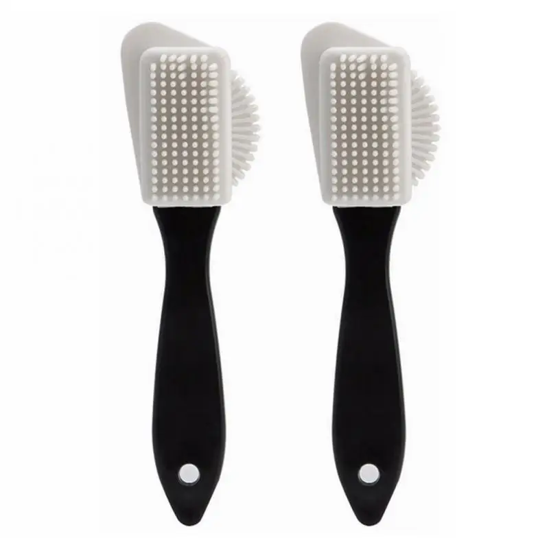 

3 Side Of Shoe Clean Cleaning Brushes For Suede Leather Nubuck Three Side Cleaning Shoe Brush High Quality Black Shape Boot