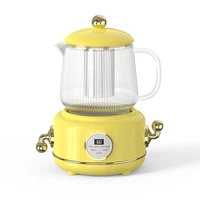small portable electric kettle yellow vintage glass handle cute smart kettle nordic coffee mini bouilloire water boiler ob50sh