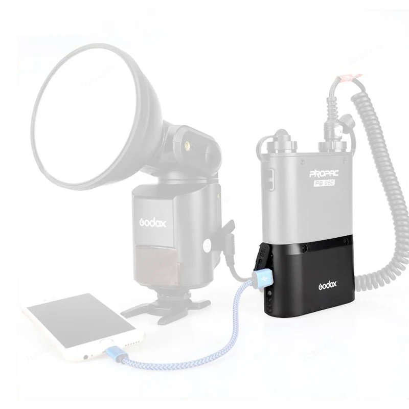 Godox Внешняя вспышка Мощность резервного копирования быстрая заправка Выход