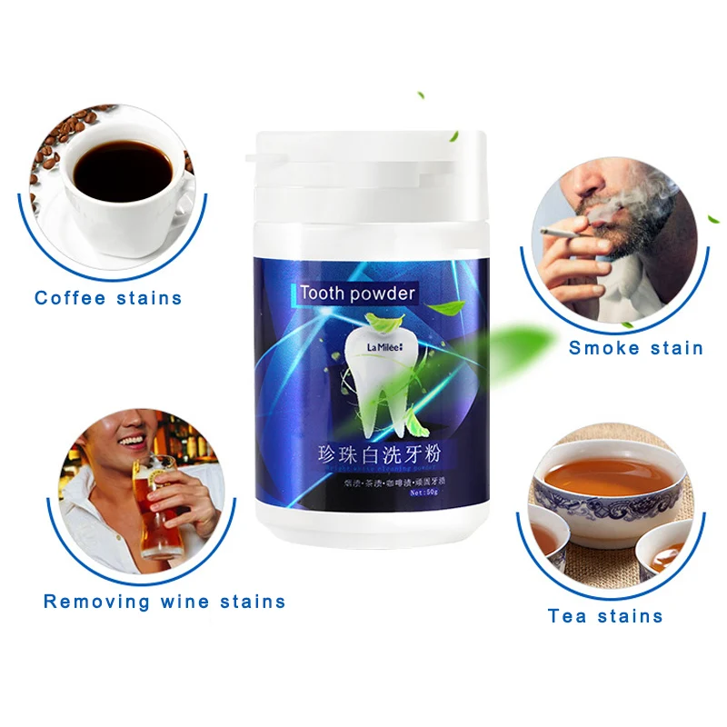 

Teeth Whitening Powder Cleansing Quick Stain Removing Hygiene Improve Oral Care 50g KG66