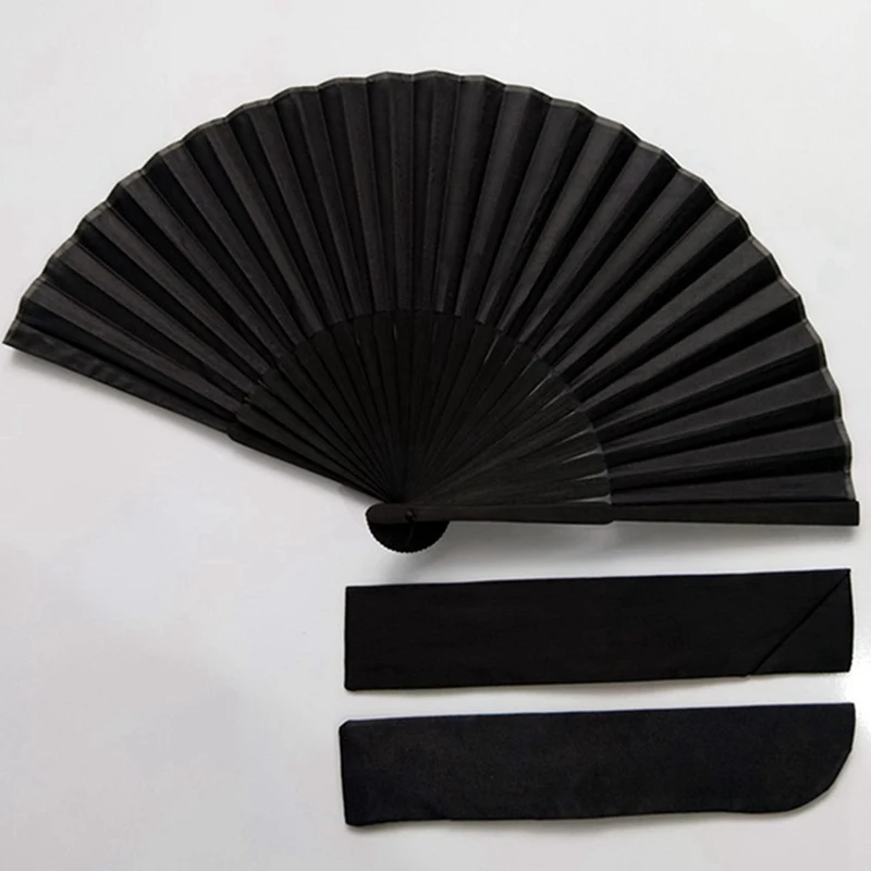 

Black Chinese Style Vintage Hand Fan Folding Fans Dance Wedding Party Favor Decorative Fans from Home