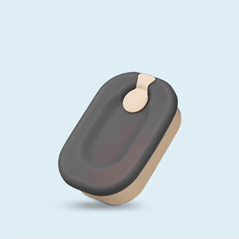 Beige ONEUP переносная коробка для ланча 304 из нержавеющей стали Bento коробка Герметичный пищевой контейнер для пикника школы милый силиконовый японский изолированный - Цвет: Beige