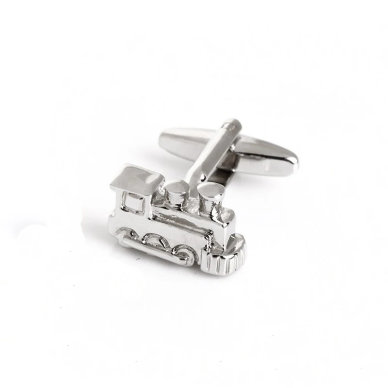 Новинка дизайнерские серебряные мужские рубашки в виде локомотивного поезда со