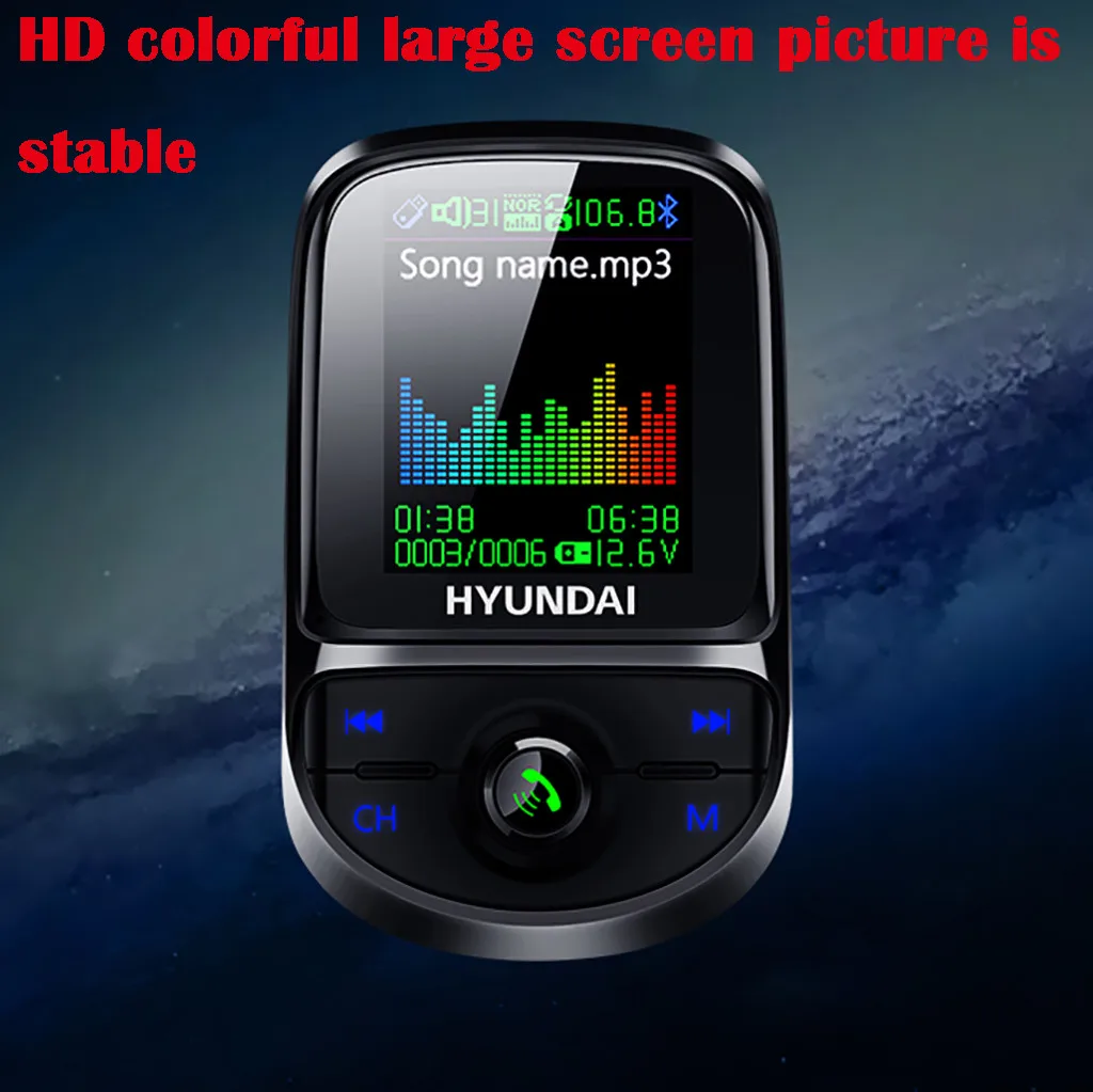 Автомобиля MP3 музыкальный плеер Bluetooth 5,0 ресивер FM-передатчик Dual USB QC3.0 U диск/TF карта формат музыки без потери качества