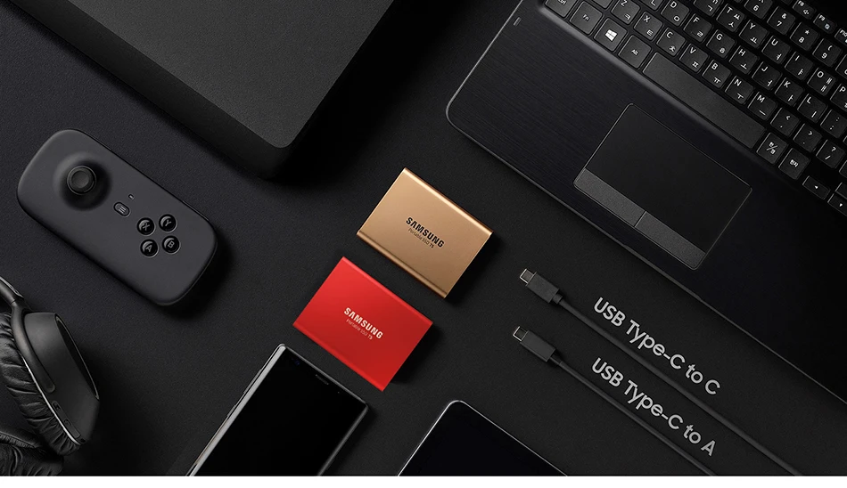 Samsung T5 портативный SSD 250 ГБ 500 1 ТБ 2 ТБ USB3.1 Внешние накопители USB 3,1 Gen2 Совместимость с ПК