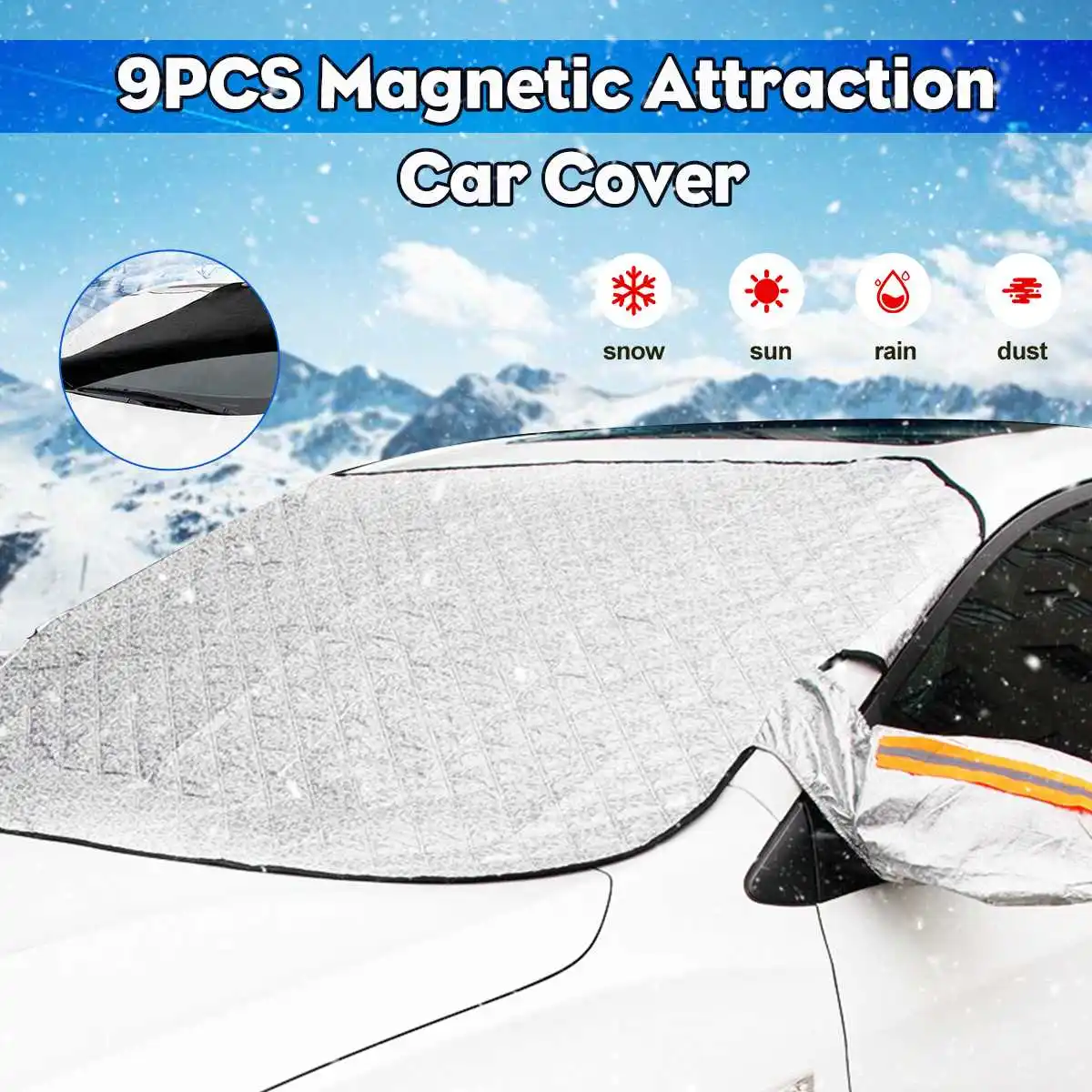 

Magnets Winter Waterproof Car Covers Car Windshield Cover Thickening Anti-frost Outdoor Snow Glass Cover Outdoor Auto Accessory