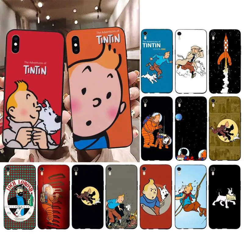 

Cartoon The Adventures of Tintin Phone Case for iPhone 13 11 12 pro XS MAX 8 7 6 6S Plus X 5S SE 2020 XR cover