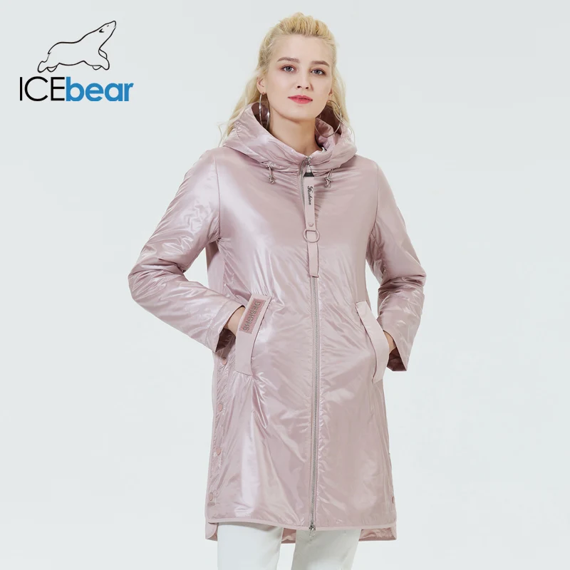 

ICEbear 2022 new spring woman jacket fashionable casual women's clothing high-quality hooded jacket GWC21088I