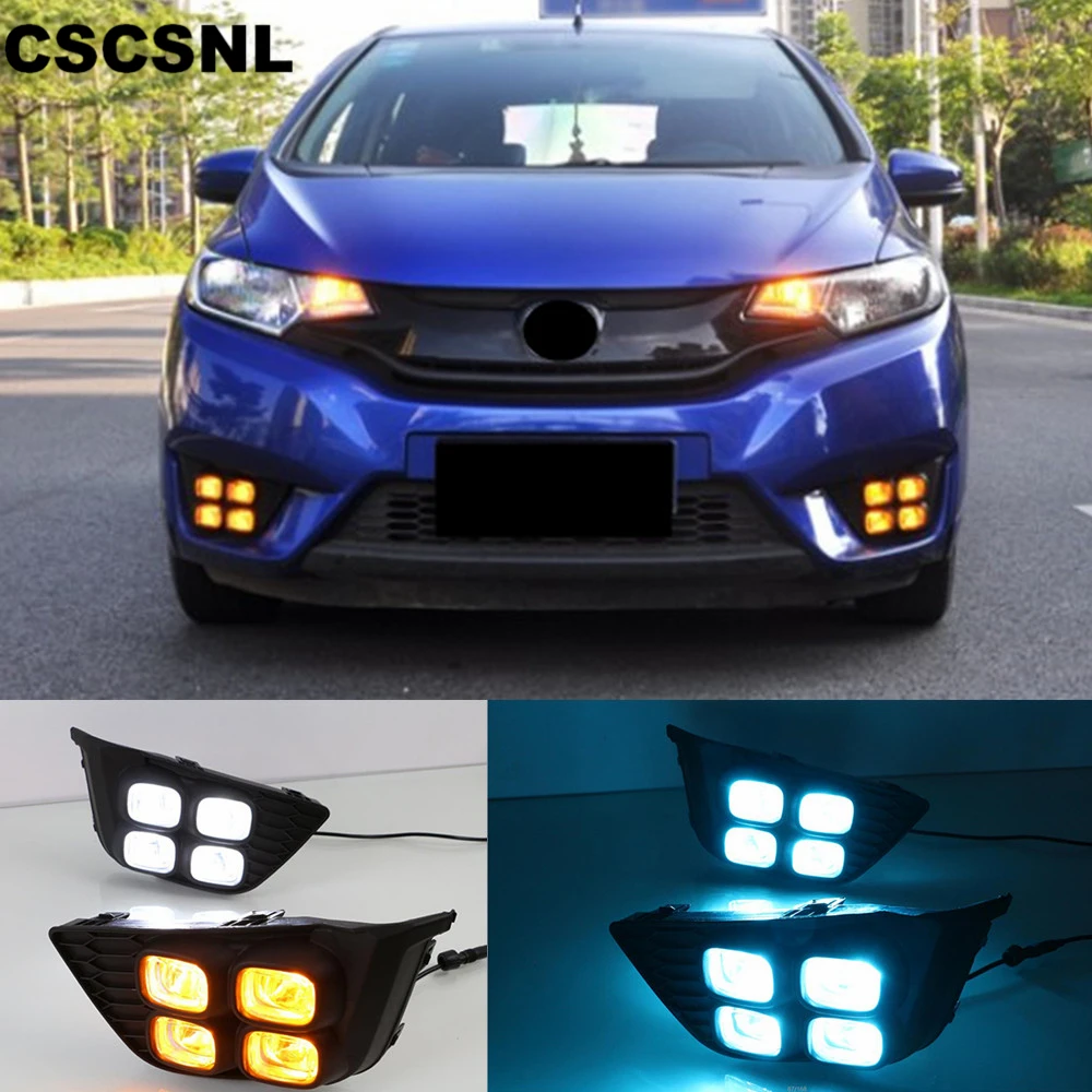 CSCSNL светодиодсветодиодный дневные ходовые огни для Honda Jazz fit 2014 2015 2016