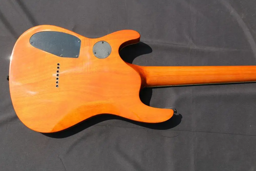 Темно синяя покрытая кленом арочная вершина 7 Струнная Гитара гитарная струна