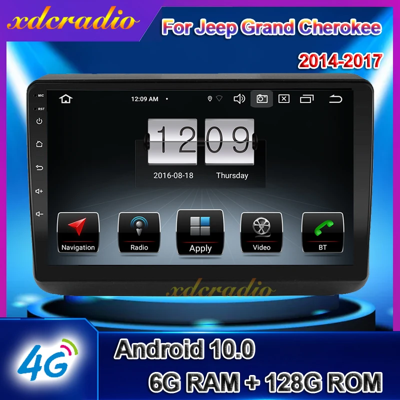 

Xdcradio 9 "сенсорный экран Android 10 для Jeep Grand Cherokee автомобильное радио DVD Мультимедиа Видео плеер GPS навигация 6 + 128G Carplay