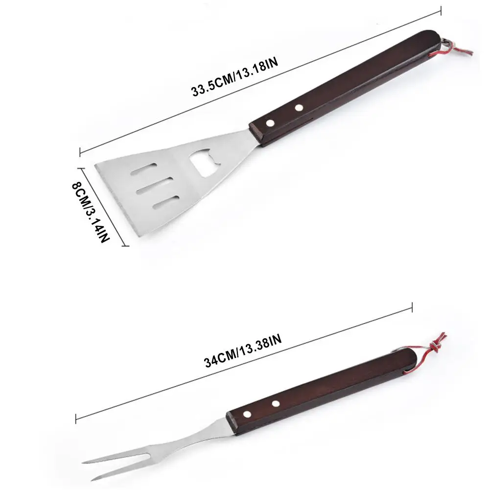 Инструменты для барбекю комплект Нержавеющая сталь зажим щетка лопаты щипцы