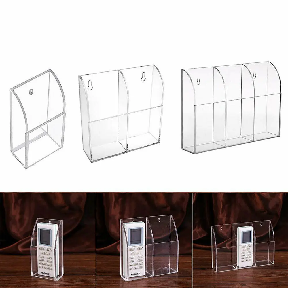 Настенный акриловый держатель для пульта дистанционного управления органайзер