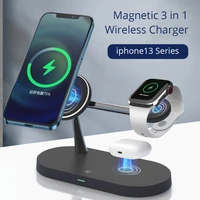 fivetech magnetic 3 in 1 wireless charging station for iphone 13 pro1211xr8 for apple watch 765airpods pro chargers dock