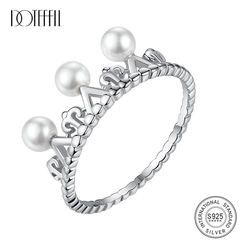 Женское кольцо из серебра 925 пробы с жемчугом 3 мм|Кольца| |