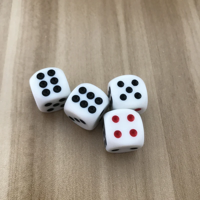 Белые игральные кости для ночного клуба KTV оптовая продажа 50/100/200 шт.
