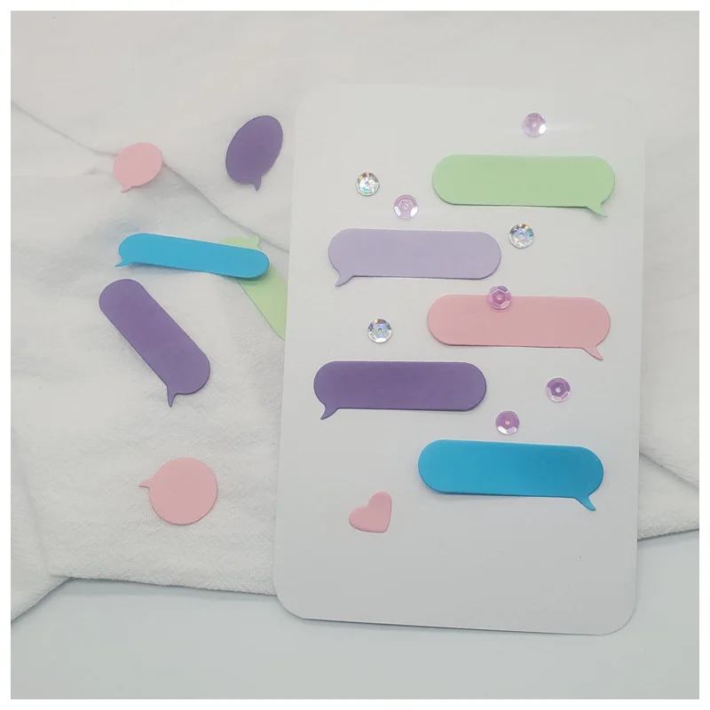 

Scrapbooking Cutting Dies Bubble Dialog Box Embossing Notebooks Stencil Stamps And Dies New Arrivals Cutting Template