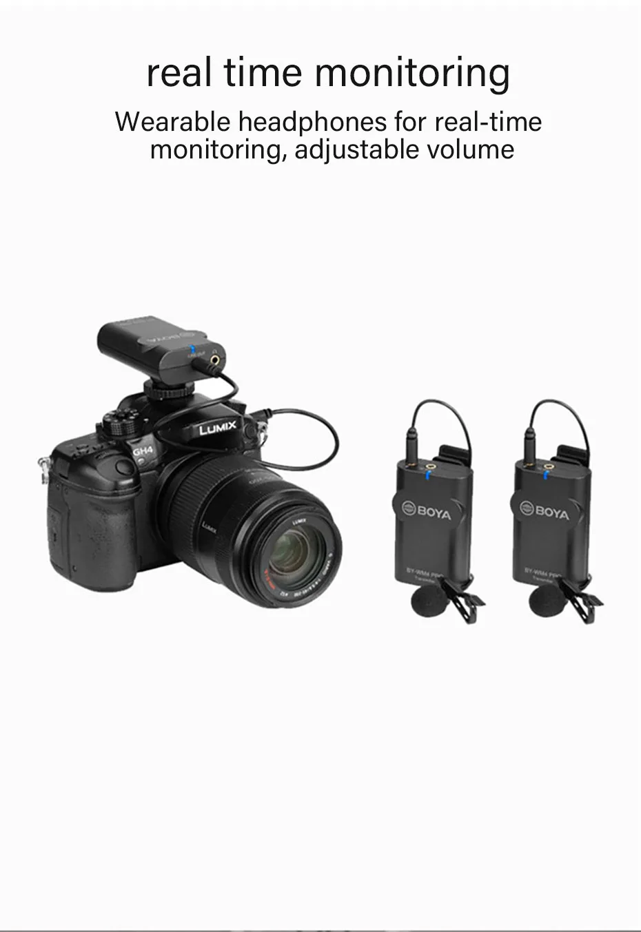 BOYA BY-WM4 Pro 60M беспроводной видео-аудио запись микрофон для зеркальной цифровой передатчик приемник Lable микрофон в комплекте Vlog живая Лекция Mic