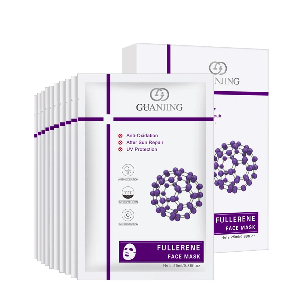 

Fullerene moisturizing face masks korea cosmetic beauty acne fabric mask face care wrinkle Film facial masks for the face 10pcs