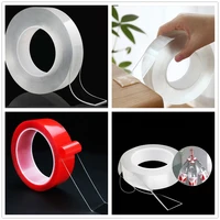 1m2m5m nano tape tracsless double sided tape transparent no trace reusable waterproof adhesive tape cleanable home gekkotape