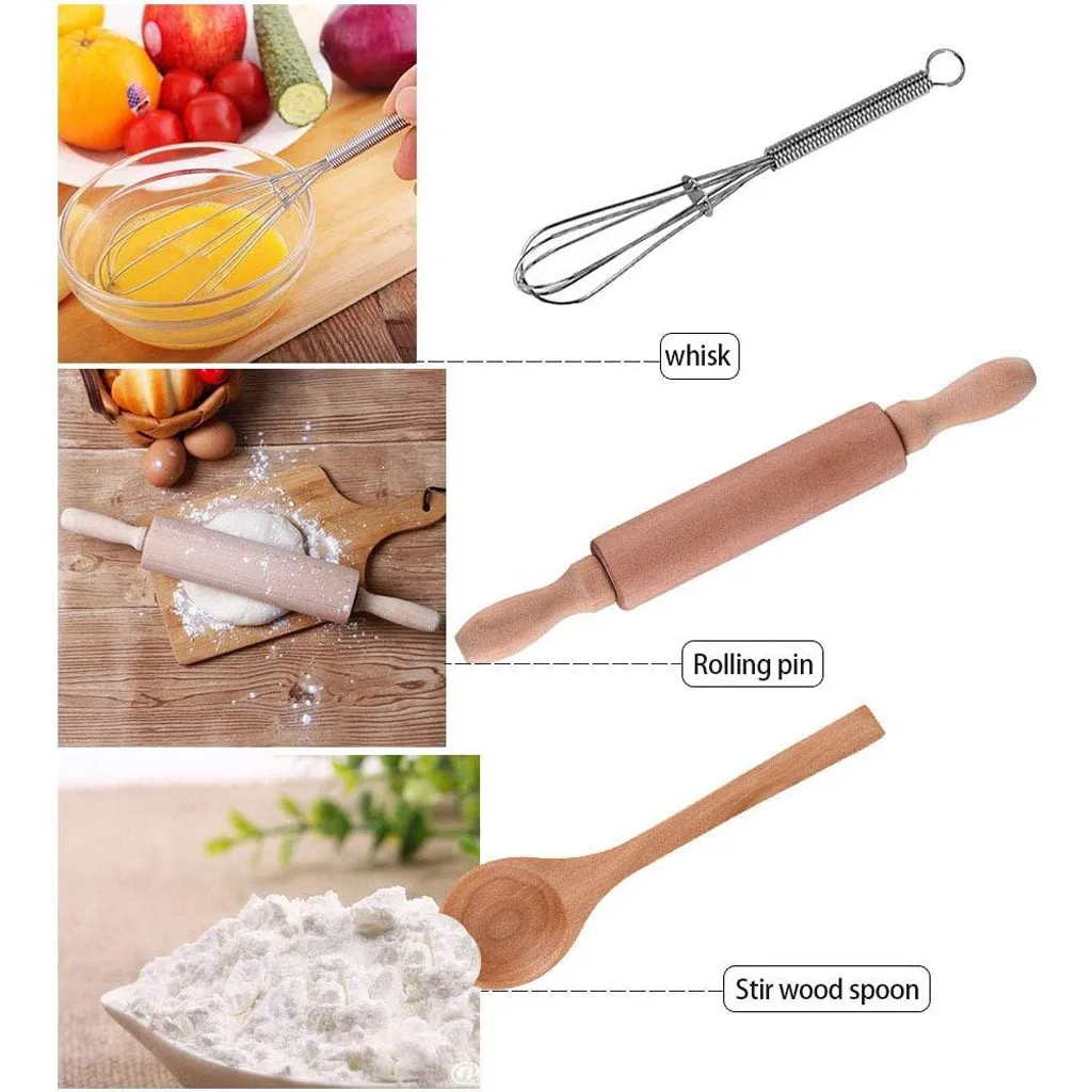 Kids Cooking Baking Set Kitchen Girls Toys Role Play Children Costume Pretend Cooker Game #T1G | Дом и сад