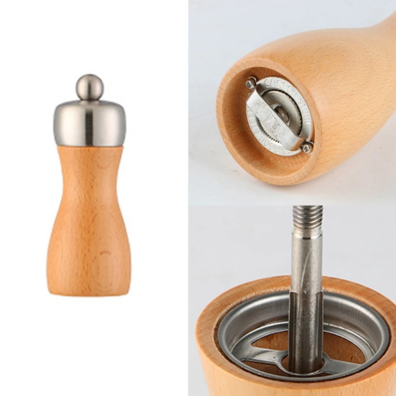 Высококлассная деревянная соль и перец мельницы кофемолка сделанные из