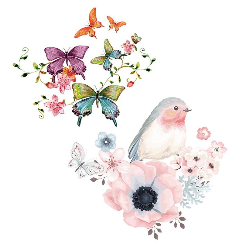 Аппликации в виде бабочек для самостоятельной сборки аппликации девочек