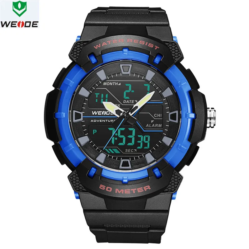 WEIDE мужские часы Лидирующий бренд Роскошные Кварцевые модные наручные