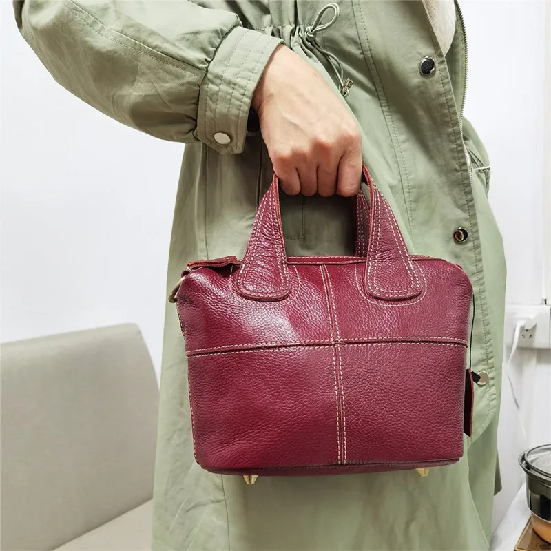 

Bag Women's Cow Leather Handbag 2021 Designer Brand Ladies Large Capacity Bucket Female Handbag Crossbody Shoulder Women