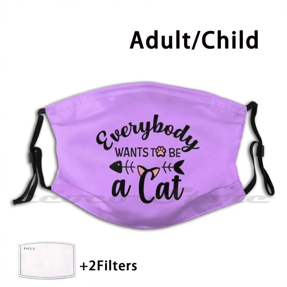 

Everybody Wants To Be A Cat Mask Adult Child Washable Pm2.5 Filter Logo Creativity Scat Cat The Aristocats Aristocats Cat Lover