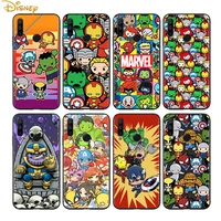 marvel cartoon cute for huawei honor 30 20 10 9s 9a 9c 9x 8x max 10 9 lite 8a 7c 7a pro silicone black phone case