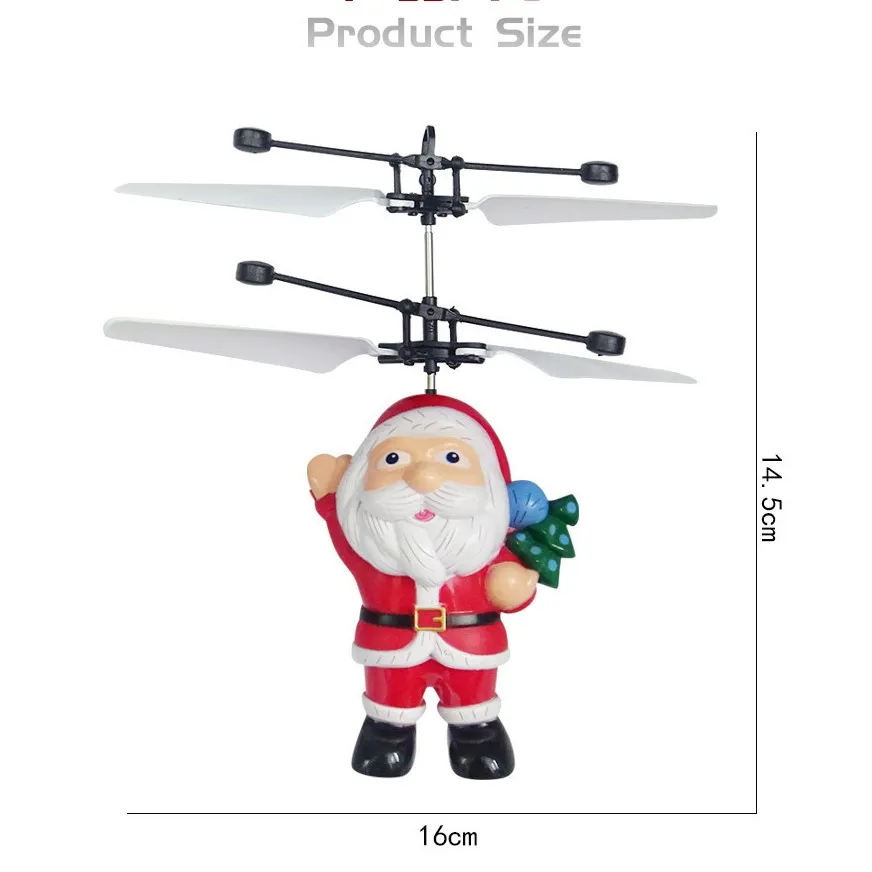 Вертолет на пульте управления Дрон летающая игрушка Санта мультяшный датчик